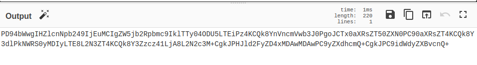 Base64 output